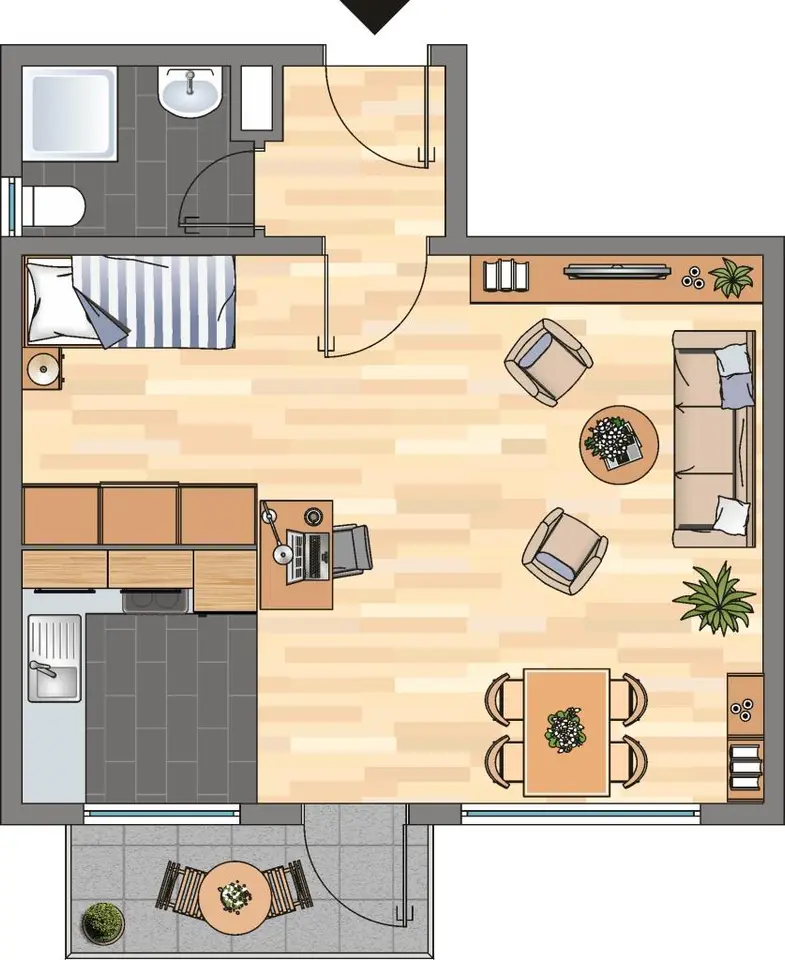 Studio mit 38 m² in Hannover – Bild 3