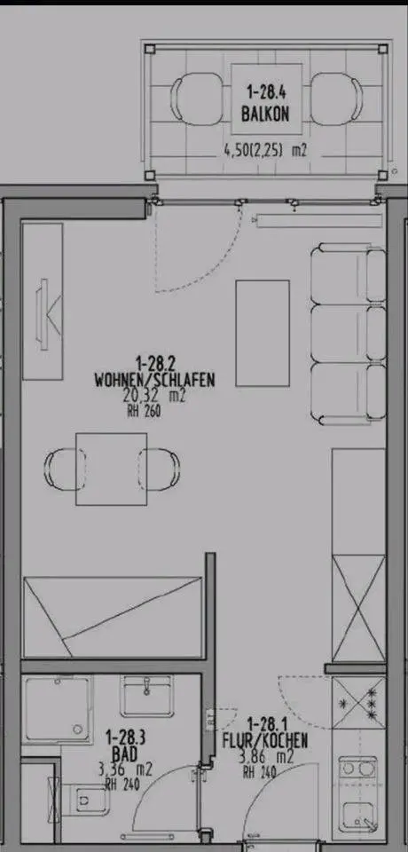 Studio mit 28 m² in Leipzig – Bild 5