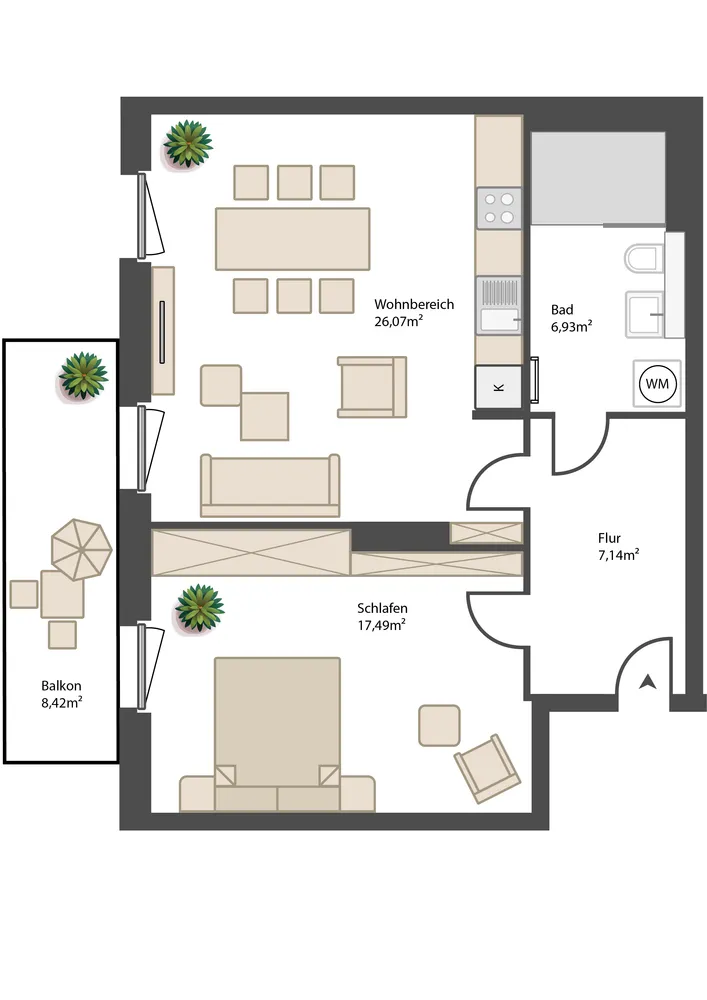 2 Zimmer Wohnung mit 61 m² in Wuppertal – Bild 6