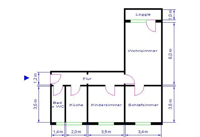3 Zimmer Wohnung mit 67 m² in Magdeburg – Bild 2