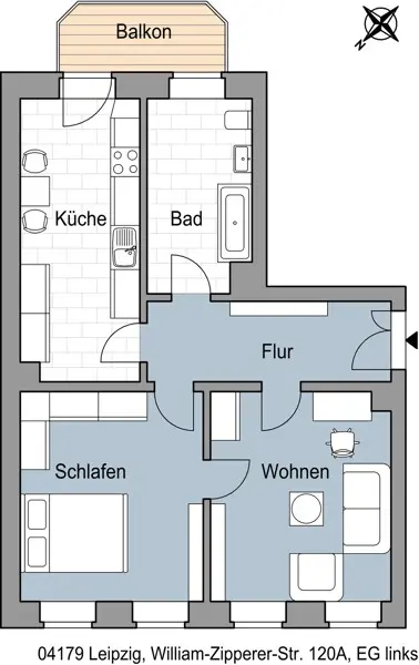 2 Zimmer Wohnung mit 52 m² in Leipzig – Bild 9