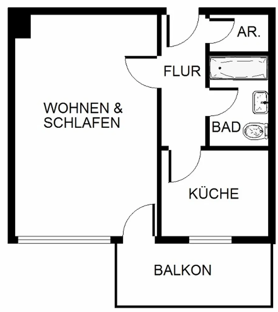 1 Zimmer Wohnung mit 41 m² in Bonn – Bild 4