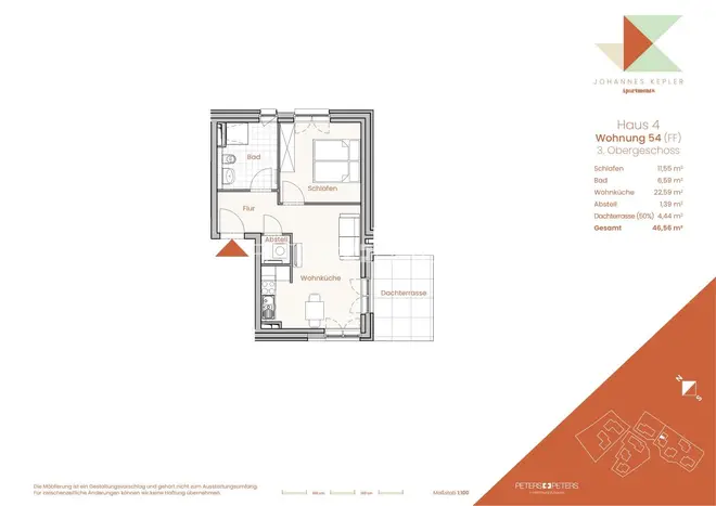 2 Zimmer Wohnung mit 46 m² in Lübeck – Bild 5