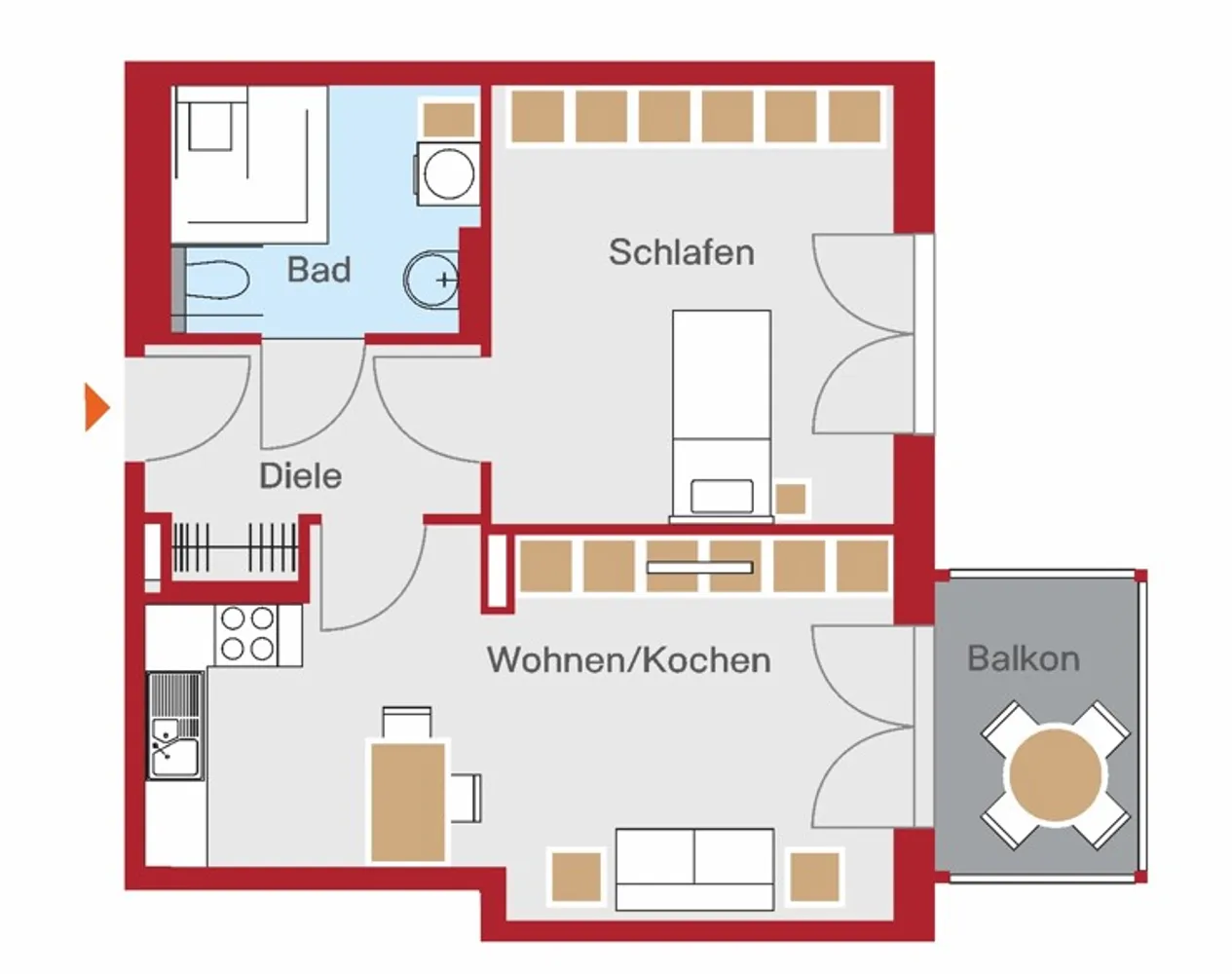 2 Zimmer Wohnung mit 56 m² in Bayreuth – Bild 2
