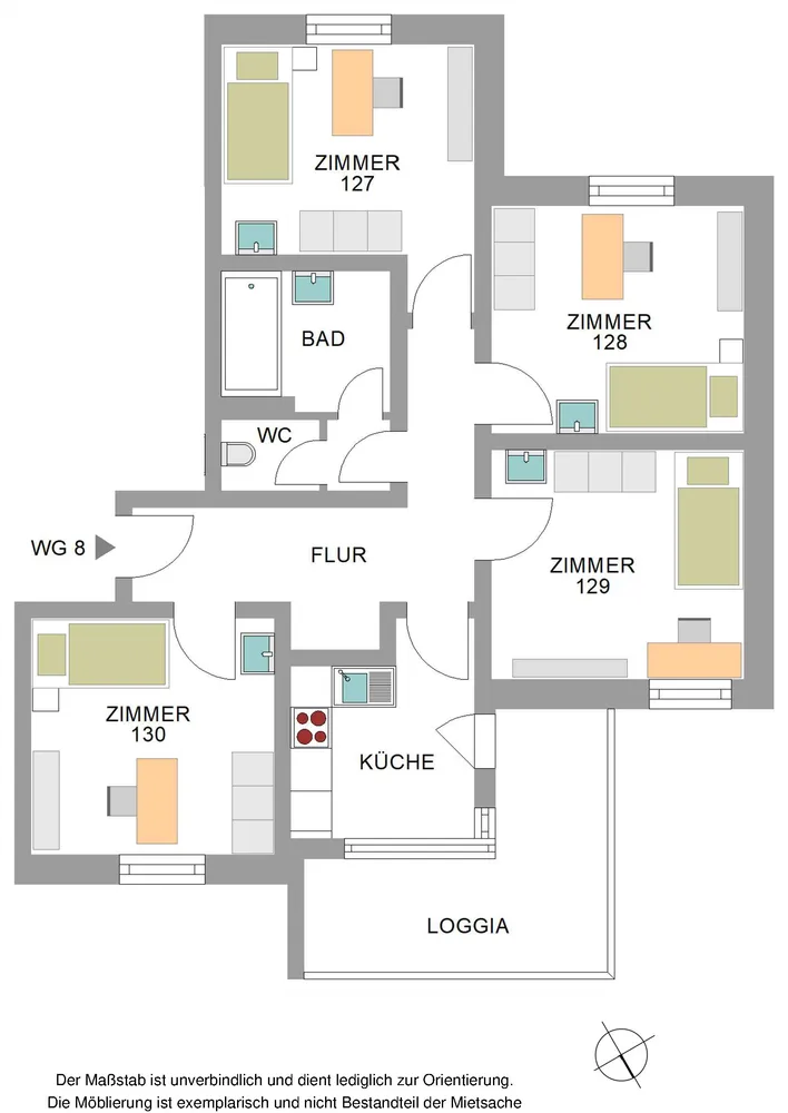 1 Zimmer Wohnung mit 19 m² in Bielefeld – Bild 2