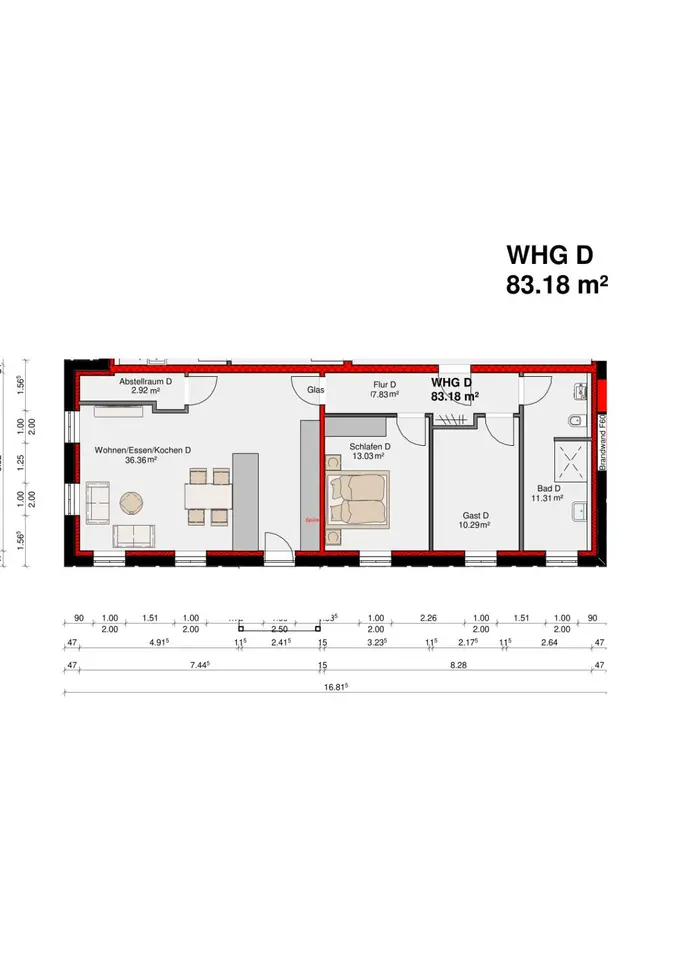 3 Zimmer Wohnung mit 97 m² in Rheine – Bild 5