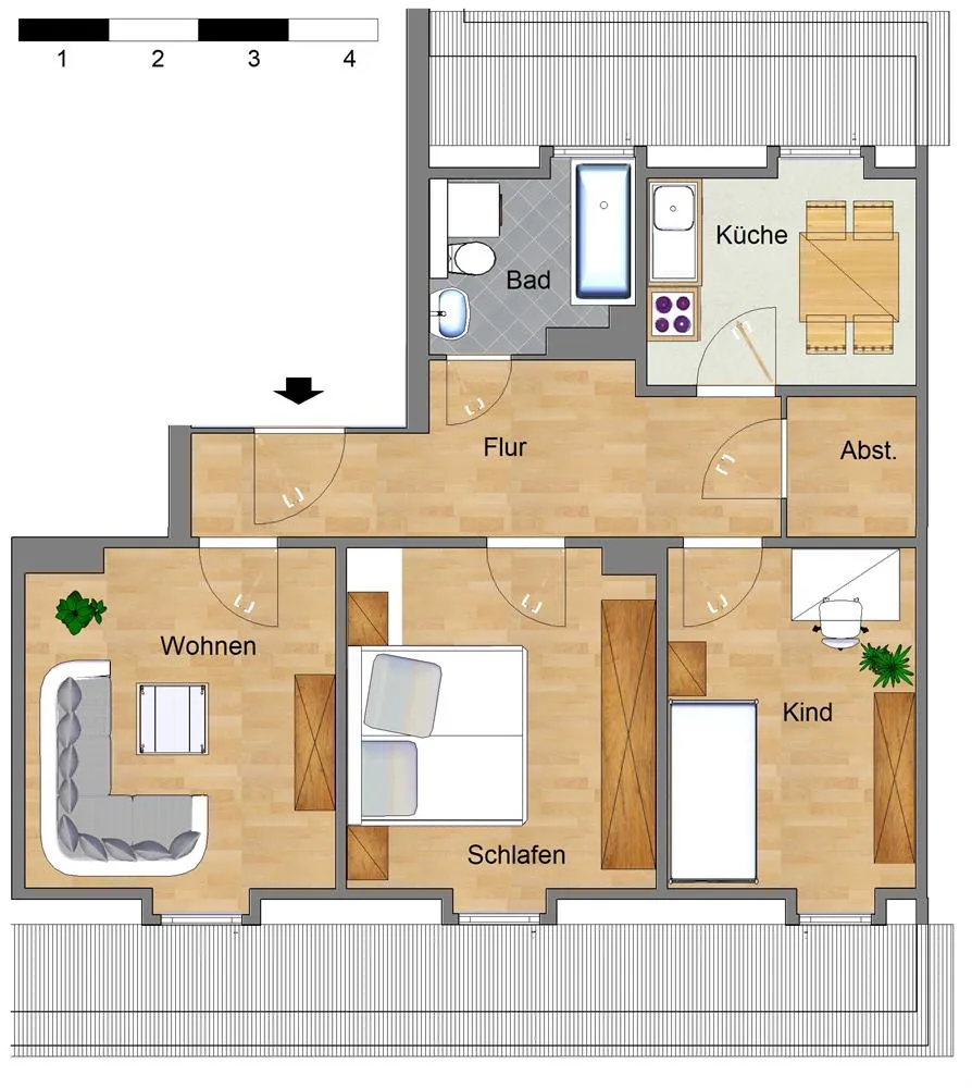 3 Zimmer Wohnung mit 53 m² in Hannover – Bild 5