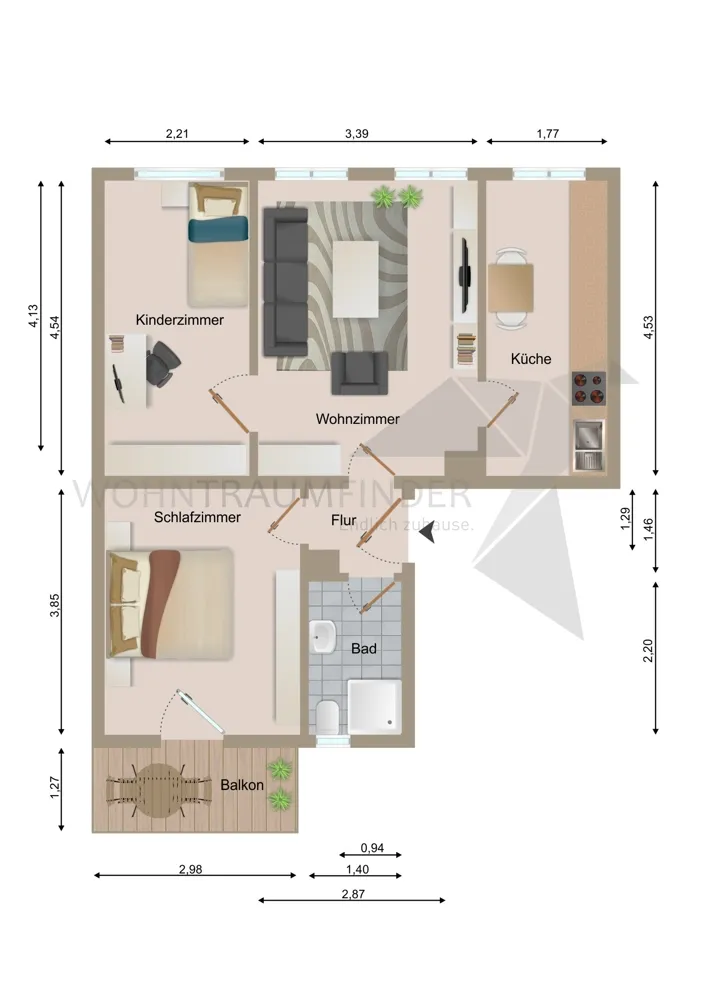 3 Zimmer Wohnung mit 52 m² in Zwickau – Bild 9