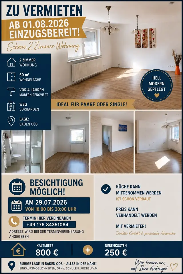 2 Zimmer Wohnung mit 35 m² in Rastatt – Bild 7