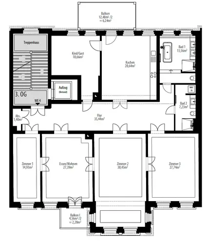 5 Zimmer Wohnung mit 222 m² in Leipzig – Bild 7