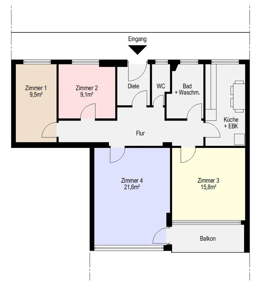 5 Zimmer Wohnung mit 90 m² in Ansbach – Bild 6