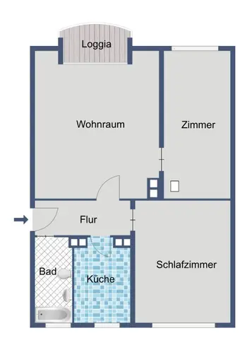 3 Zimmer Wohnung mit 57 m² in Darmstadt – Bild 3