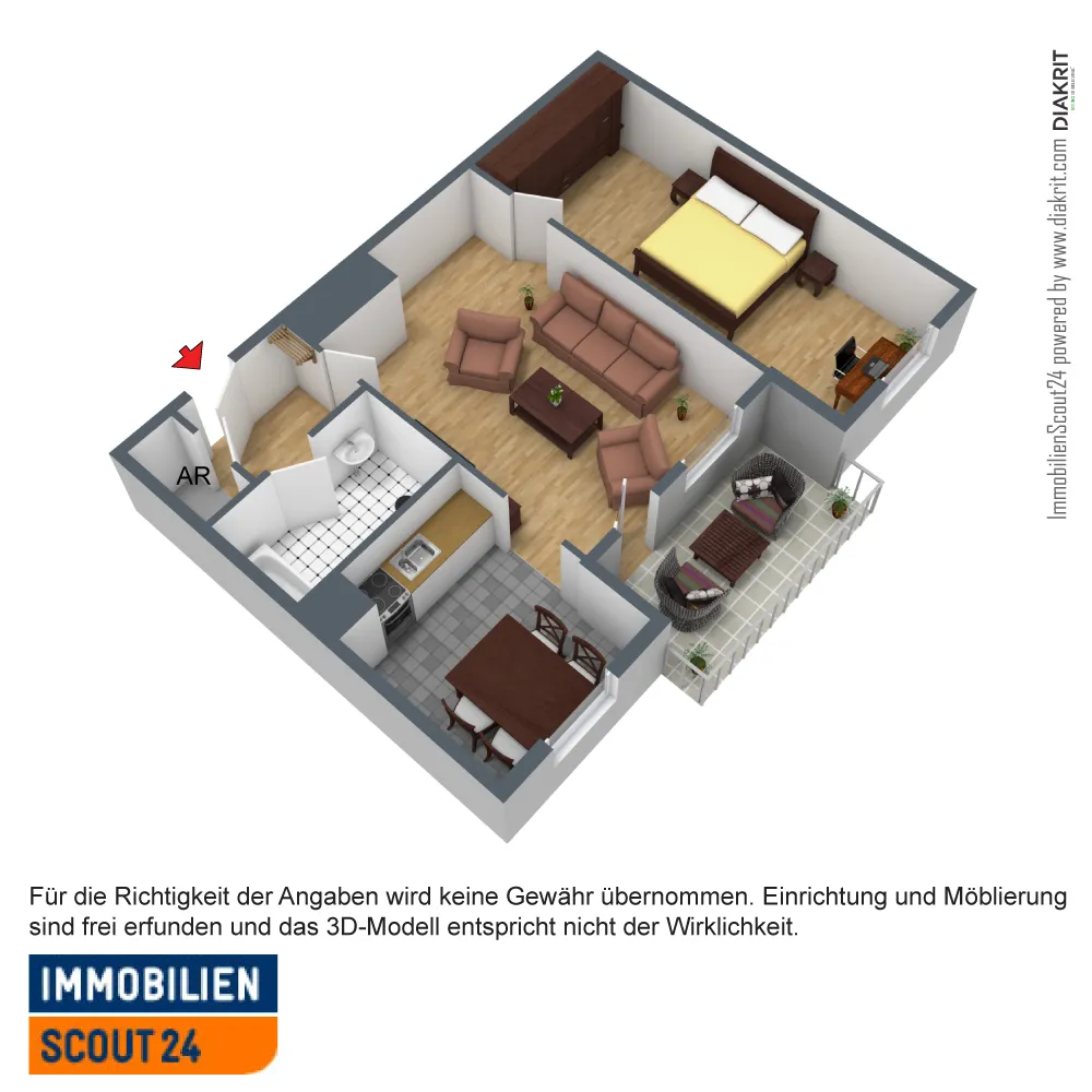 2 Zimmer Wohnung mit 61 m² in Dortmund – Bild 3