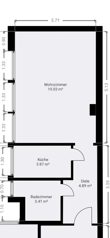 1 Zimmer Wohnung mit 32 m² in Krefeld – Bild 3