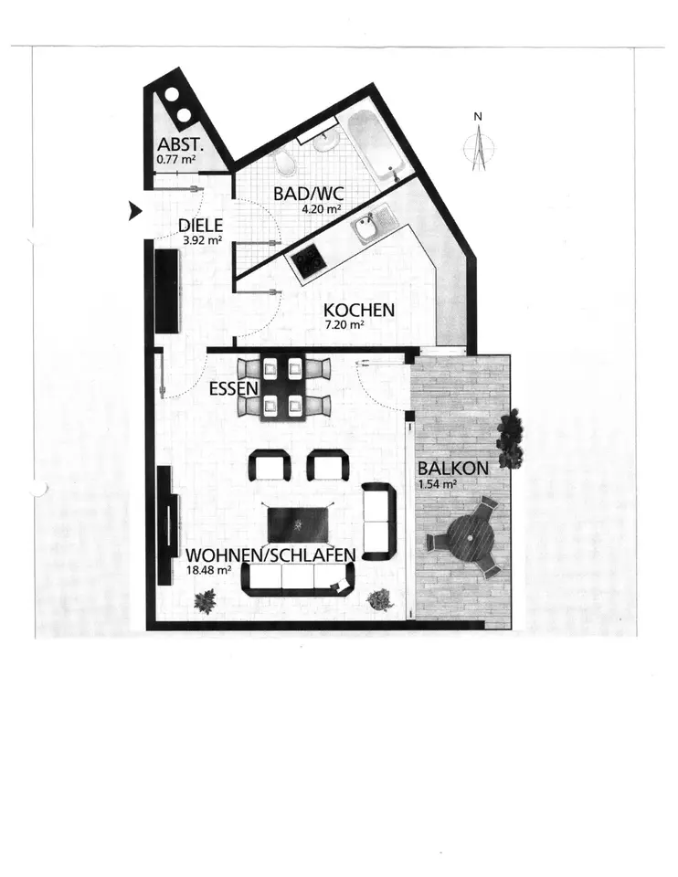 Studio mit 36 m² in Rosenheim – Bild 4