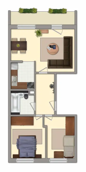 3 Zimmer Wohnung mit 58 m² in Cottbus – Bild 5