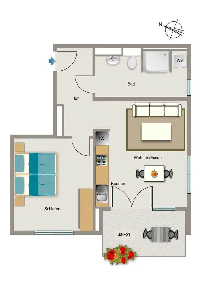 2 Zimmer Wohnung mit 54 m² in Brühl – Bild 8