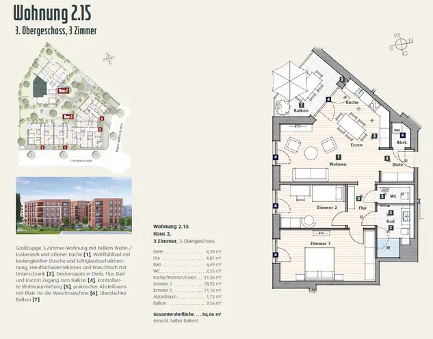 3 Zimmer Wohnung mit 86 m² in Freiburg im Breisgau – Bild 9