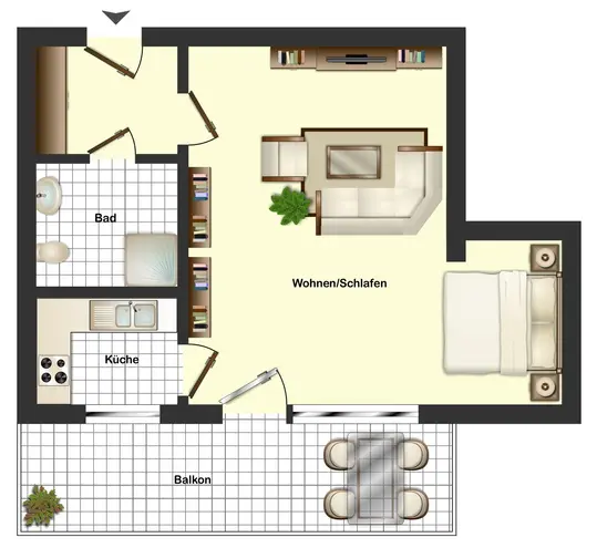 1 Zimmer Wohnung mit 44 m² in Solingen – Bild 6