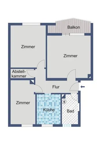 3 Zimmer Wohnung mit 66 m² in Kassel – Bild 4