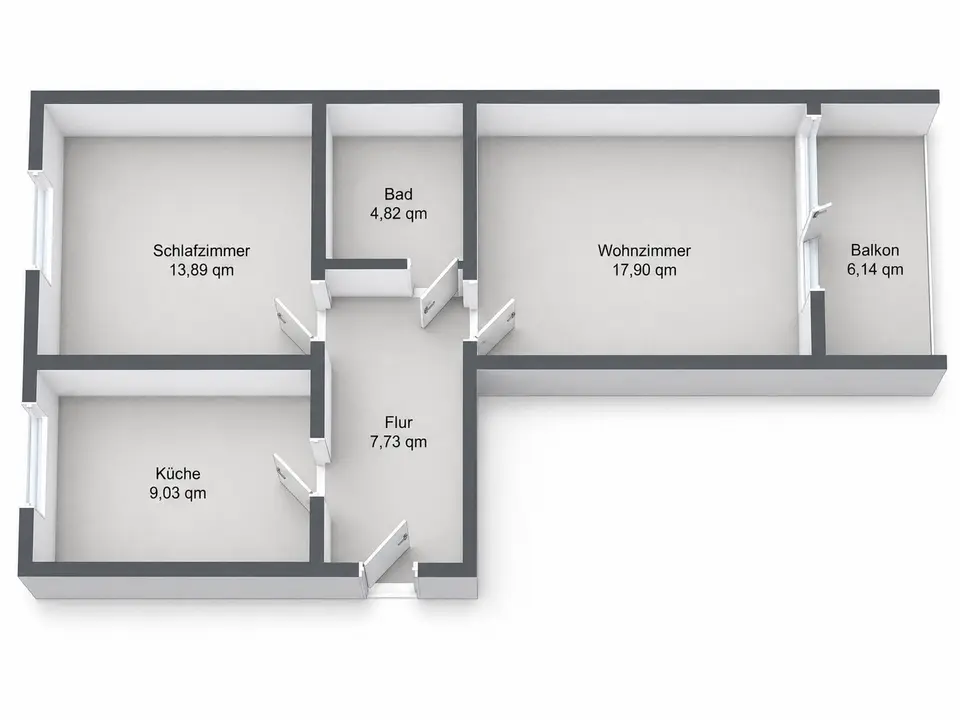 2 Zimmer Wohnung mit 56 m² in Stralsund – Bild 5