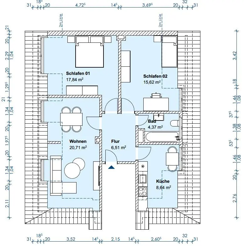 3 Zimmer Wohnung mit 72 m² in Greven – Bild 8