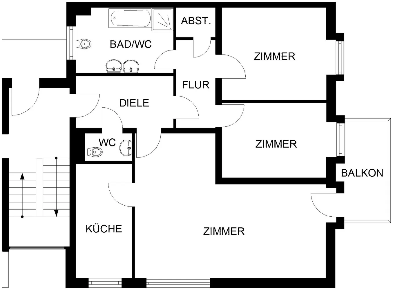 3 Zimmer Wohnung mit 95 m² in Hagen – Bild 2