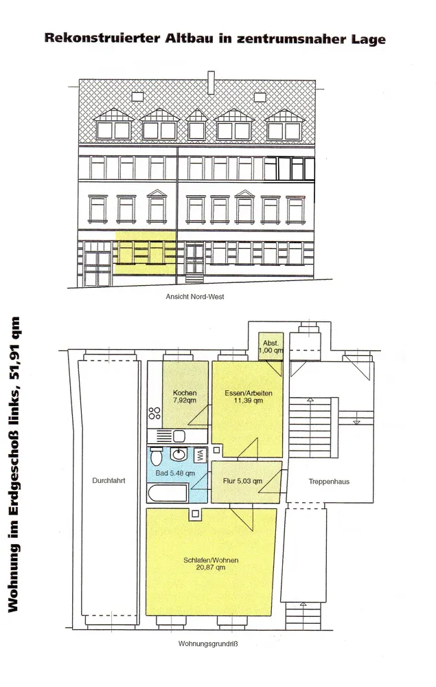 2 Zimmer Wohnung mit 52 m² in Freiberg – Bild 4