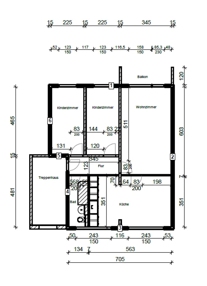 4 Zimmer Wohnung mit 72 m² in Stendal – Bild 2