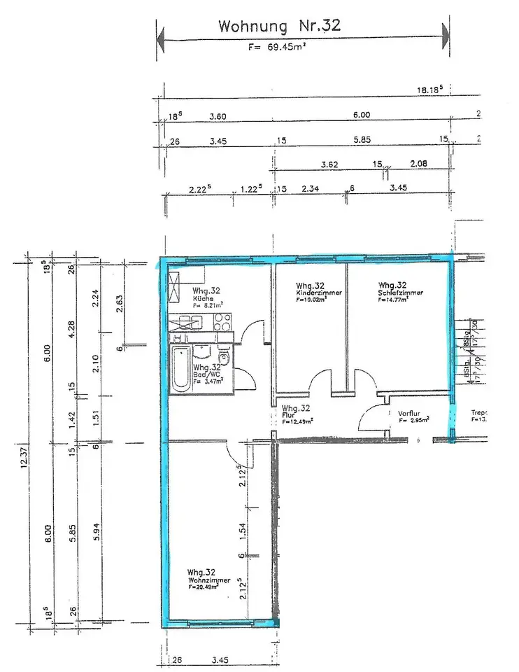 3 Zimmer Wohnung mit 69 m² in Neubrandenburg – Bild 5