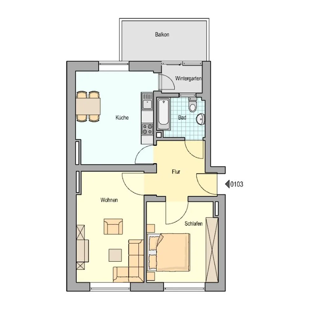 2 Zimmer Wohnung mit 62 m² in Herne – Bild 6