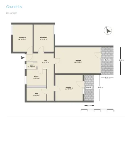 4 Zimmer Wohnung mit 106 m² in Bielefeld – Bild 1