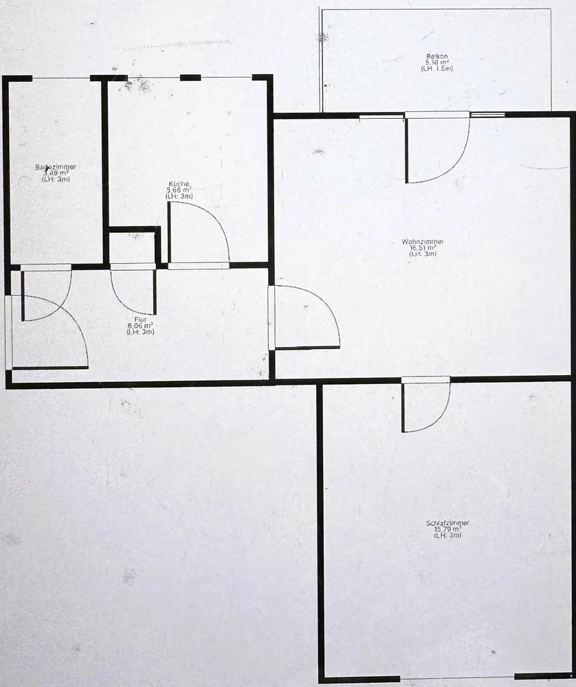 2 Zimmer Wohnung mit 52 m² in Hannover – Bild 2