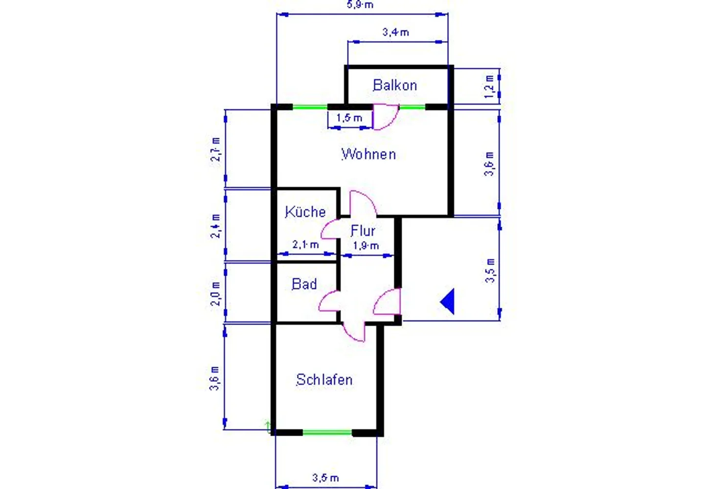 2 Zimmer Wohnung mit 49 m² in Magdeburg – Bild 3