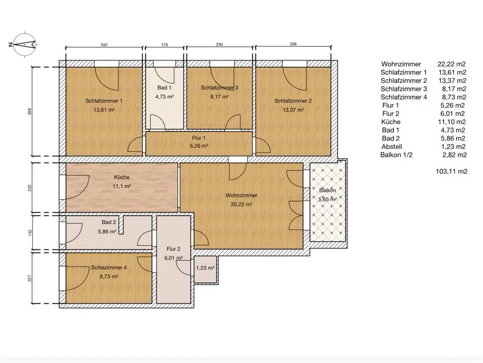 5 Zimmer Wohnung mit 103 m² in Wolfsburg – Bild 5
