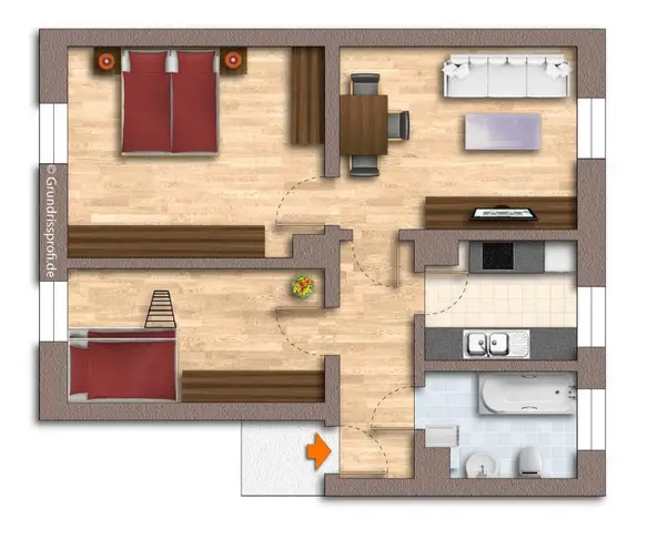 3 Zimmer Wohnung mit 51 m² in Dresden – Bild 2
