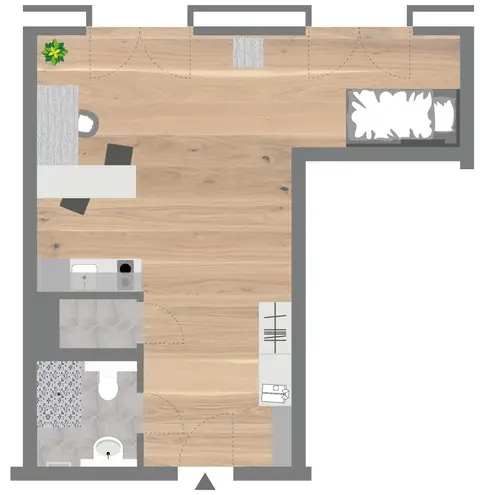 1 Zimmer Wohnung mit 42 m² in Münster – Bild 1