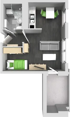 1 Zimmer Wohnung mit 33 m² in Halle (Saale) – Bild 10