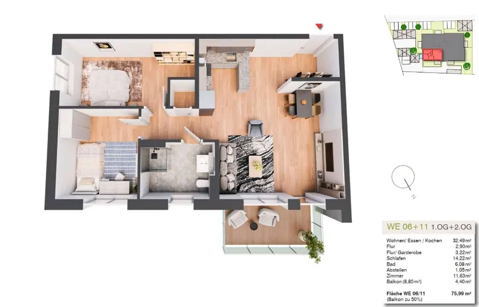 3 Zimmer Wohnung mit 76 m² in Bamberg – Bild 3