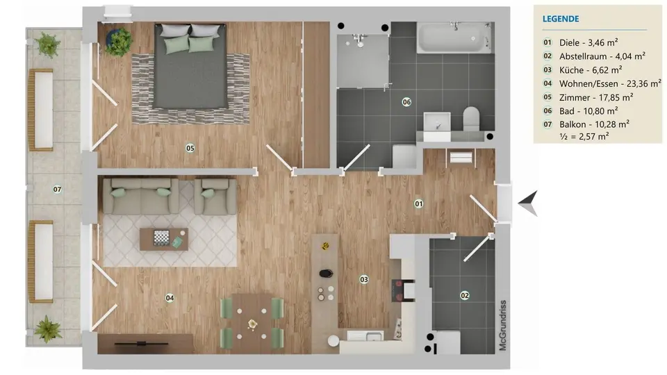 2 Zimmer Wohnung mit 69 m² in Kelheim – Bild 9