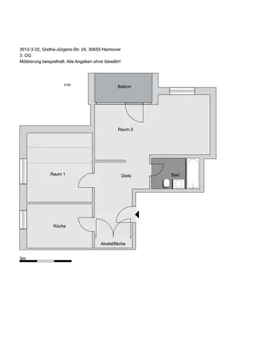 2 Zimmer Wohnung mit 66 m² in Hannover – Bild 2