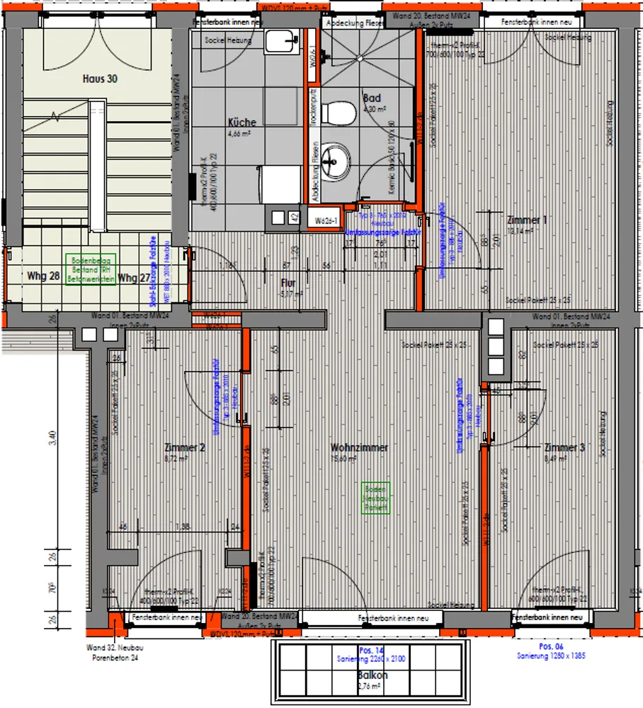 4 Zimmer Wohnung mit 62 m² in Frankfurt am Main – Bild 10