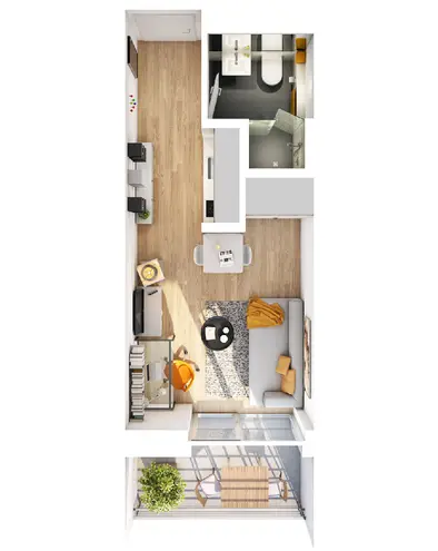 1 Zimmer Wohnung mit 22 m² in Augsburg – Bild 10