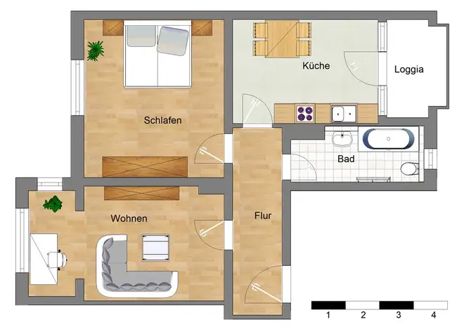 2 Zimmer Wohnung mit 67 m² in Hannover – Bild 3