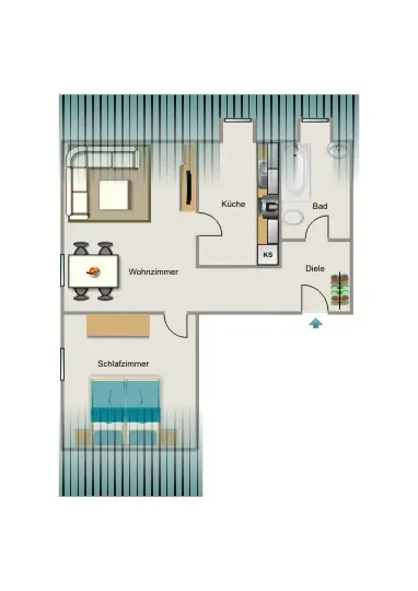 3 Zimmer Wohnung mit 33 m² in Bottrop – Bild 5