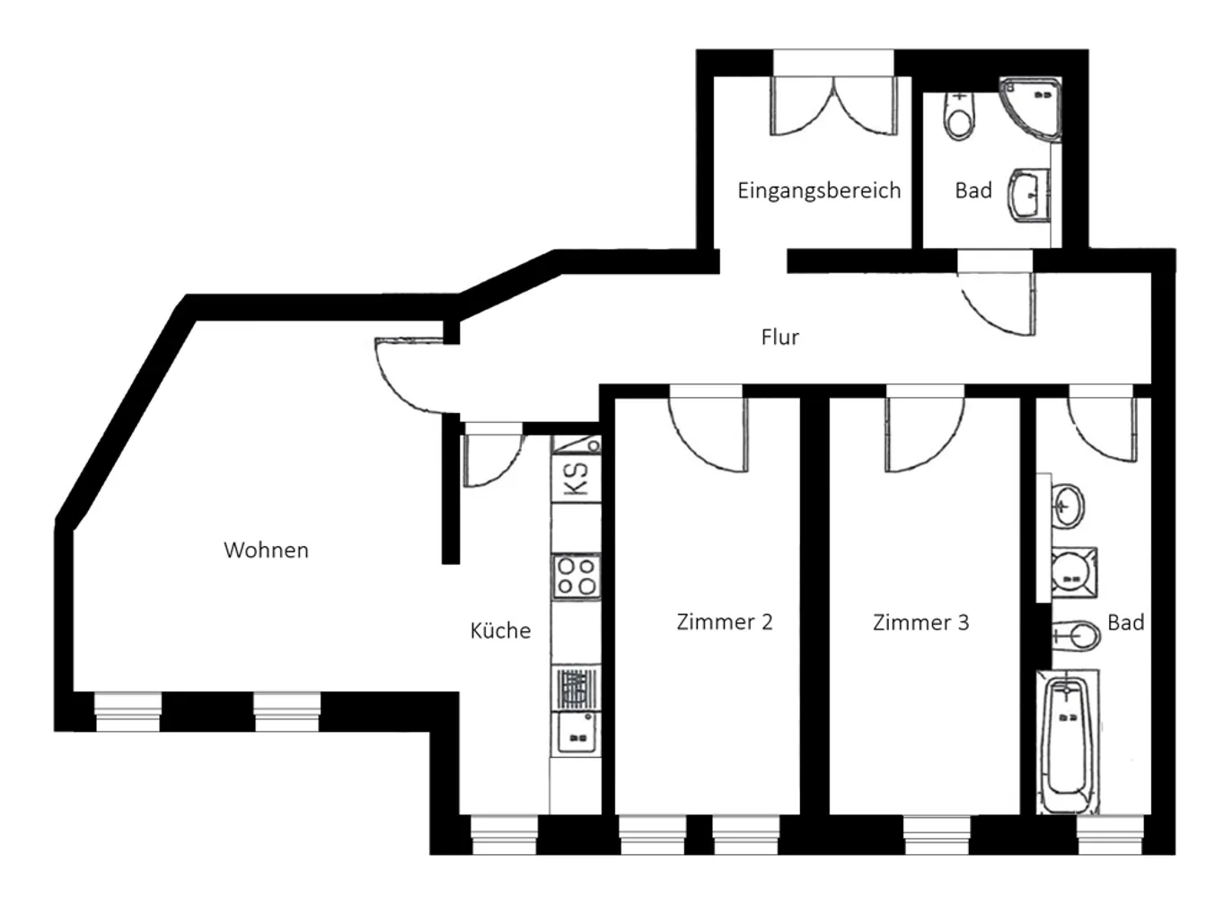 3 Zimmer Wohnung mit 75 m² in Leipzig – Bild 5