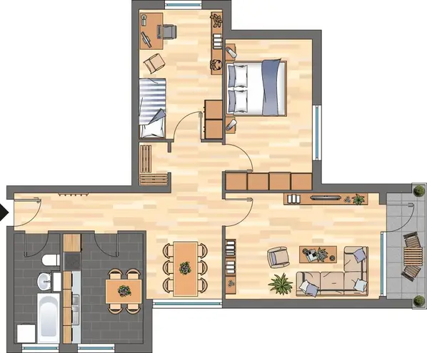 3 Zimmer Wohnung mit 82 m² in Braunschweig – Bild 2