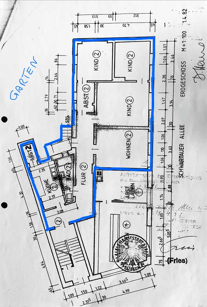 5 Zimmer Wohnung mit 93 m² in Lübeck – Bild 2