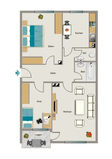 4 Zimmer Wohnung mit 72 m² in Leverkusen – Bild 5