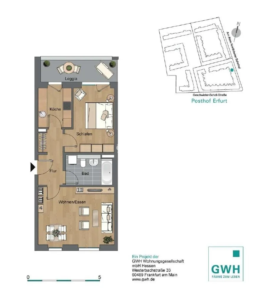 2 Zimmer Wohnung mit 55 m² in Erfurt – Bild 10
